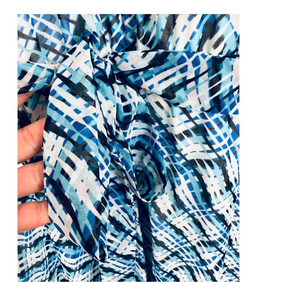 Calvin Klein Printed Chiffon Halter Maxi Dress NWT - Picture 7 of 15